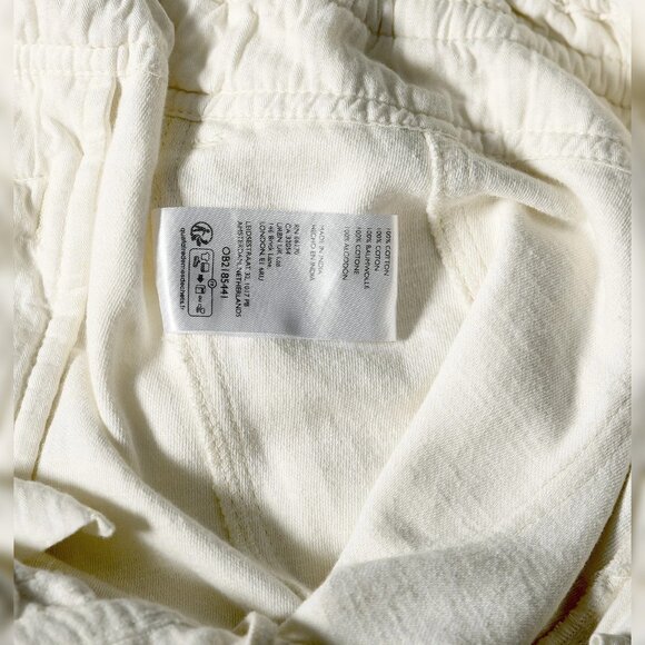 Free People We The Free Park Ave Pants S 6 Women Cargo Ivory Trousers Pant 45125 - Picture 5 of 5